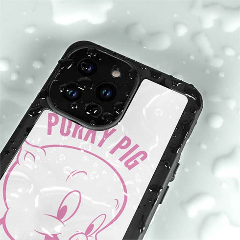 Looney Tunes Porky Pig Big Head iPhone 14 Pro Max Waterproof Case