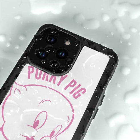 Looney Tunes Porky Pig Big Head iPhone 14 Pro Waterproof Case