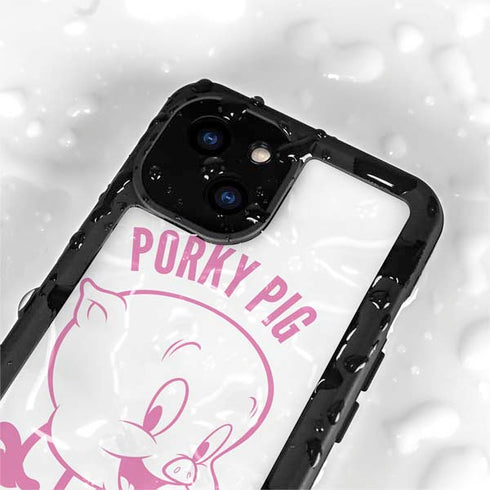 Looney Tunes Porky Pig Big Head iPhone 15 Waterproof Case