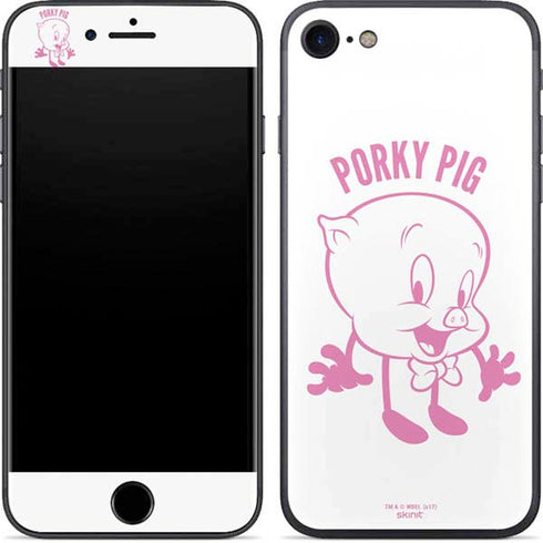 Looney Tunes Porky Pig Big Head iPhone 8 Skin