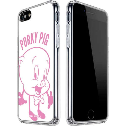 Looney Tunes Porky Pig Big Head iPhone SE (2nd & 3rd Gen) Clear Case