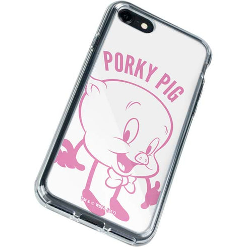 Looney Tunes Porky Pig Big Head iPhone SE (2nd & 3rd Gen) Clear Case