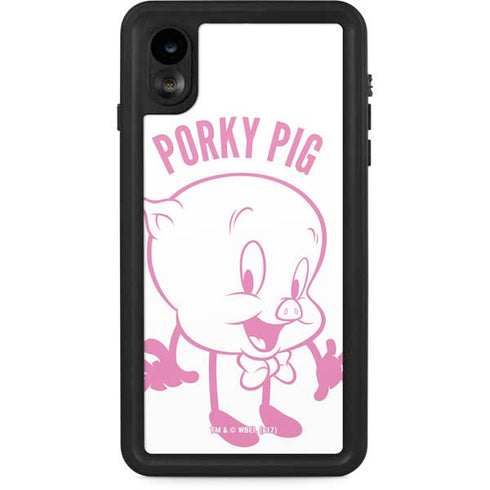Looney Tunes Porky Pig Big Head iPhone XR Waterproof Case