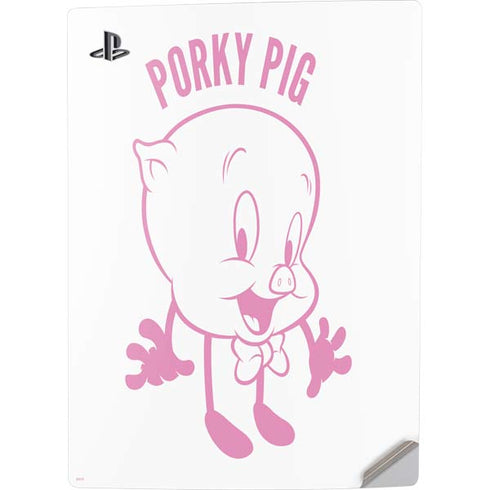 Looney Tunes Porky Pig Big Head PS5 Digital Edition Console Skin