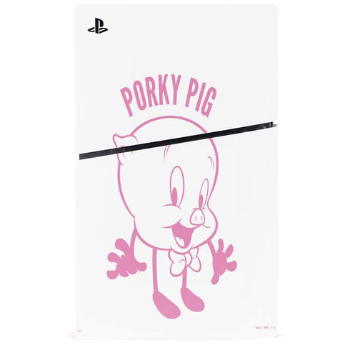 Looney Tunes Porky Pig Big Head PS5 Slim Disk Bundle Skin