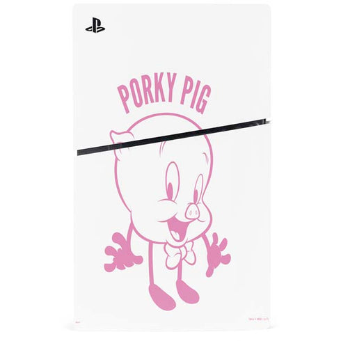 Looney Tunes Porky Pig Big Head PS5 Slim Digital Edition Console Skin