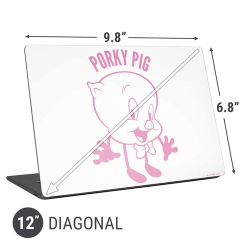Looney Tunes Porky Pig Big Head Universal Laptop 12in (9.8 x 6.8in) Skin