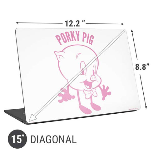 Looney Tunes Porky Pig Big Head Universal Laptop 15in (12.2 x 8.8in) Skin