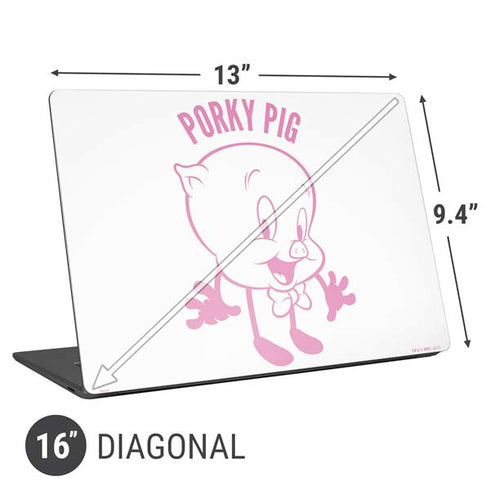 Looney Tunes Porky Pig Big Head Universal Laptop 16in (13 x 9.4in) Skin