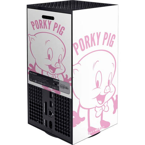 Looney Tunes Porky Pig Big Head Xbox Series X Console Skin