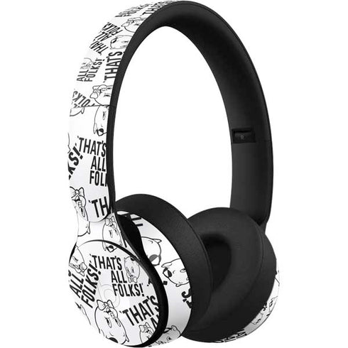 Looney Tunes Porky Pig Black and White Beats Solo Pro Skin
