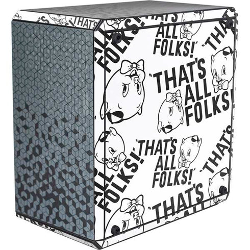 Looney Tunes Porky Pig Black and White Cooler Master MasterBox Q300L Mini Tower Skin