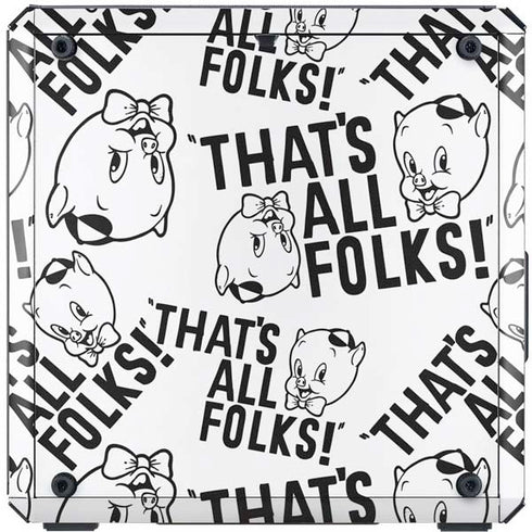 Looney Tunes Porky Pig Black and White Cooler Master MasterBox Q300L Mini Tower Skin