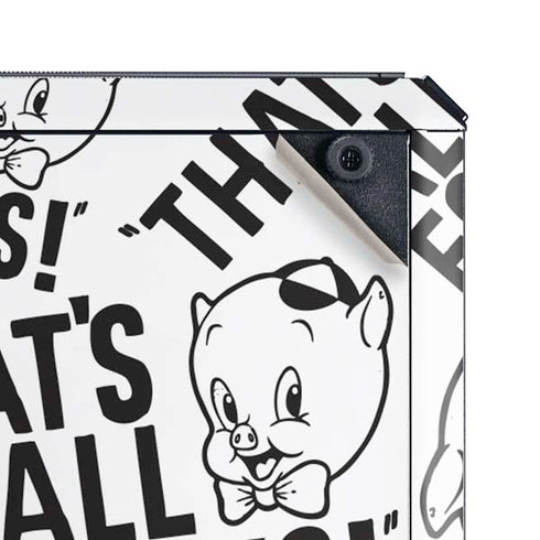 Looney Tunes Porky Pig Black and White Cooler Master MasterBox Q300L Mini Tower Skin