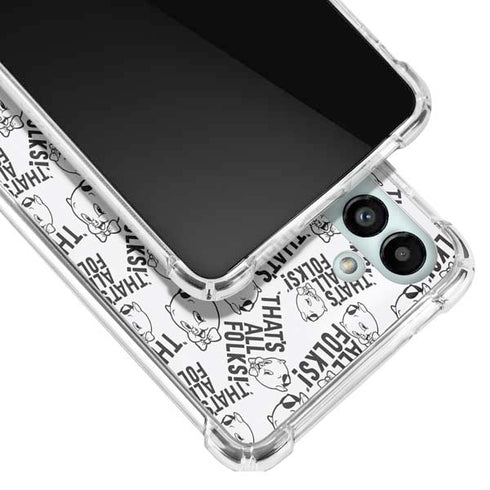 Looney Tunes Porky Pig Black and White Galaxy A13 5G Clear Case