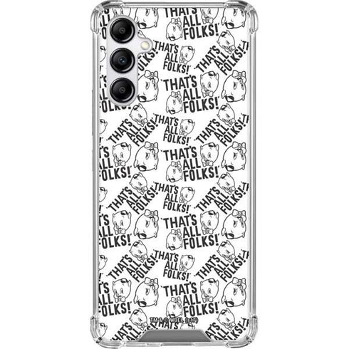 Looney Tunes Porky Pig Black and White Galaxy A14 5G Clear Case