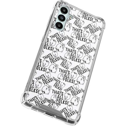 Looney Tunes Porky Pig Black and White Galaxy A14 5G Clear Case