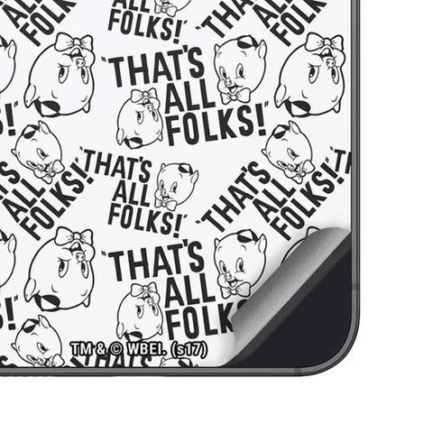 Looney Tunes Porky Pig Black and White Galaxy A14 5G Skin