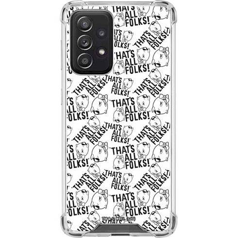 Looney Tunes Porky Pig Black and White Galaxy A52 5G Clear Case