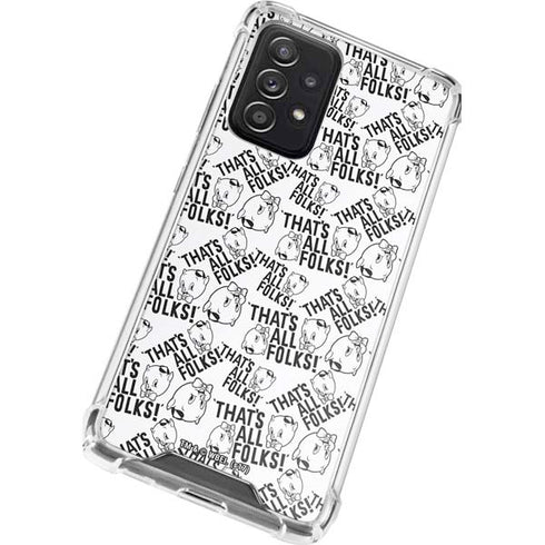 Looney Tunes Porky Pig Black and White Galaxy A52 5G Clear Case