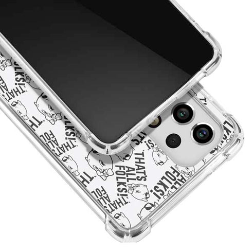Looney Tunes Porky Pig Black and White Galaxy A53 5G Clear Case