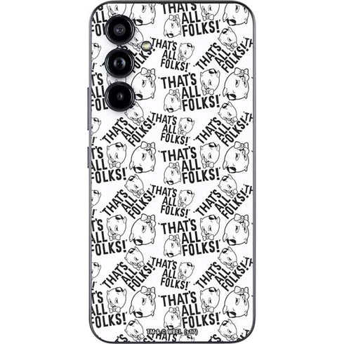 Looney Tunes Porky Pig Black and White Galaxy A54 5G Skin
