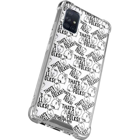 Looney Tunes Porky Pig Black and White Galaxy A71 5G Clear Case