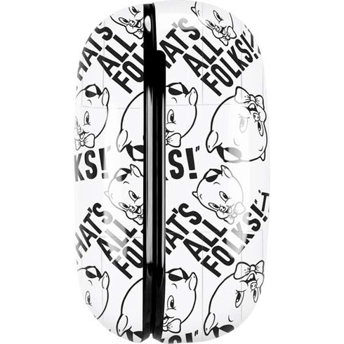 Looney Tunes Porky Pig Black and White Galaxy Buds Pro Skin