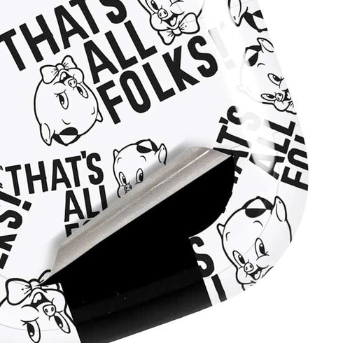 Looney Tunes Porky Pig Black and White Galaxy Buds Pro Skin