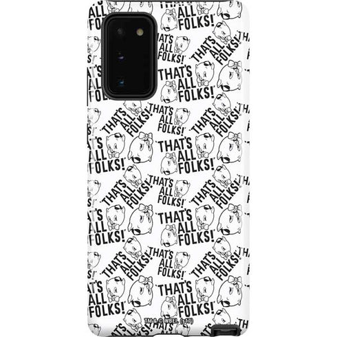 Looney Tunes Porky Pig Black and White Galaxy Note20 5G Pro Case