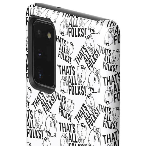 Looney Tunes Porky Pig Black and White Galaxy Note20 5G Pro Case