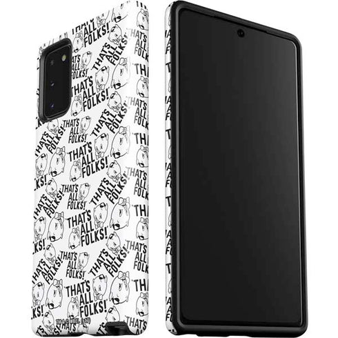 Looney Tunes Porky Pig Black and White Galaxy Note20 5G Pro Case