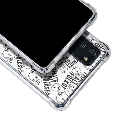 Looney Tunes Porky Pig Black and White Galaxy S20 FE Clear Case