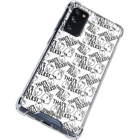 Looney Tunes Porky Pig Black and White Galaxy S20 FE Clear Case