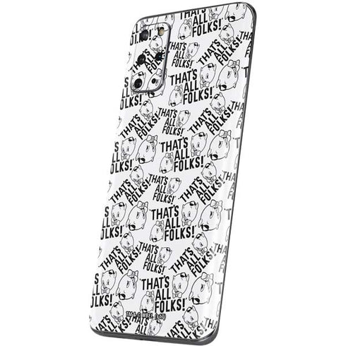 Looney Tunes Porky Pig Black and White Galaxy S20 Plus Skin