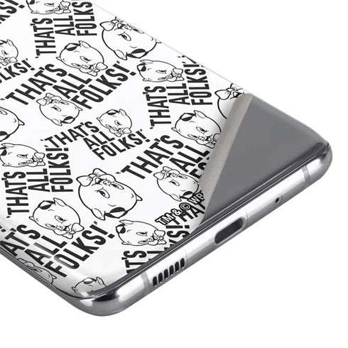 Looney Tunes Porky Pig Black and White Galaxy S20 Skin
