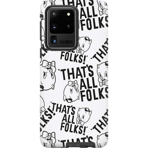 Looney Tunes Porky Pig Black and White Galaxy S20 Ultra 5G Pro Case