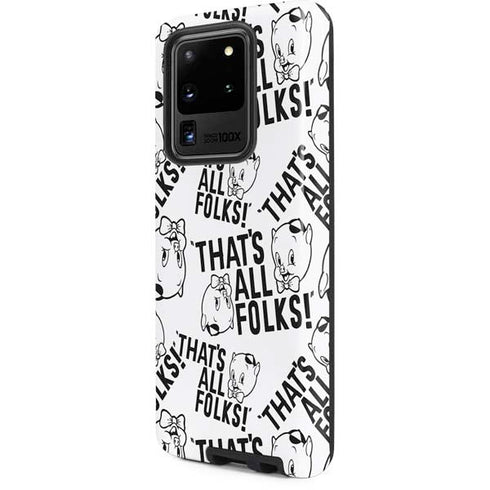 Looney Tunes Porky Pig Black and White Galaxy S20 Ultra 5G Pro Case