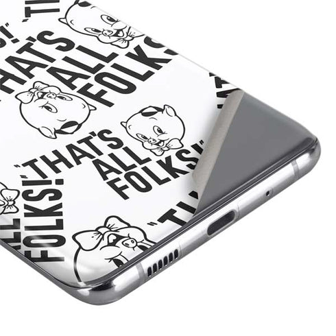 Looney Tunes Porky Pig Black and White Galaxy S20 Ultra 5G Skin