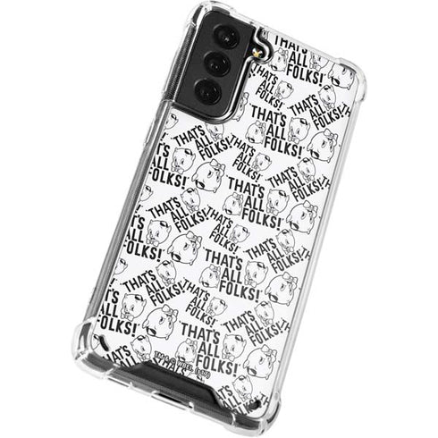 Looney Tunes Porky Pig Black and White Galaxy S21 5G Clear Case