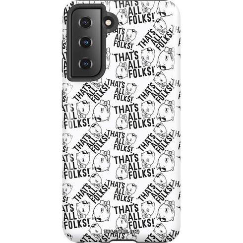Looney Tunes Porky Pig Black and White Galaxy S21 5G Pro Case