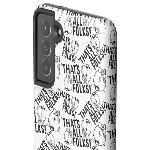 Looney Tunes Porky Pig Black and White Galaxy S21 5G Pro Case