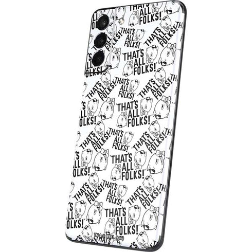 Looney Tunes Porky Pig Black and White Galaxy S21 5G Skin