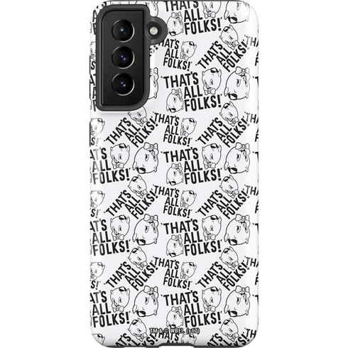 Looney Tunes Porky Pig Black and White Galaxy S21 FE Pro Case
