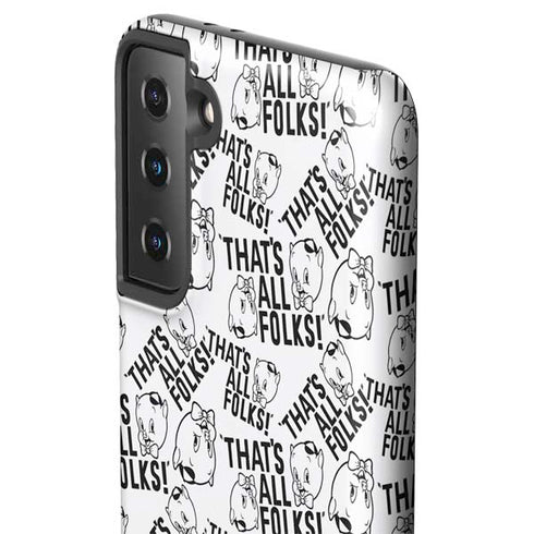 Looney Tunes Porky Pig Black and White Galaxy S21 FE Pro Case