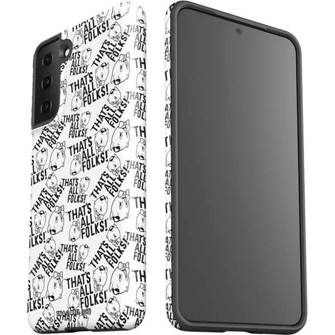 Looney Tunes Porky Pig Black and White Galaxy S21 FE Pro Case