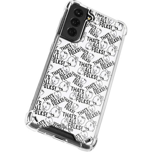 Looney Tunes Porky Pig Black and White Galaxy S21 Plus 5G Clear Case