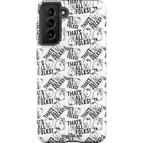 Looney Tunes Porky Pig Black and White Galaxy S21 Plus 5G Pro Case