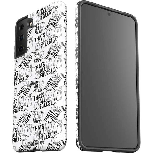 Looney Tunes Porky Pig Black and White Galaxy S21 Plus 5G Pro Case
