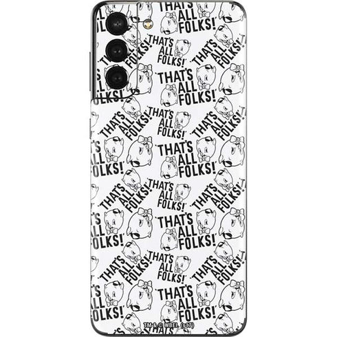 Looney Tunes Porky Pig Black and White Galaxy S21 Plus 5G Skin